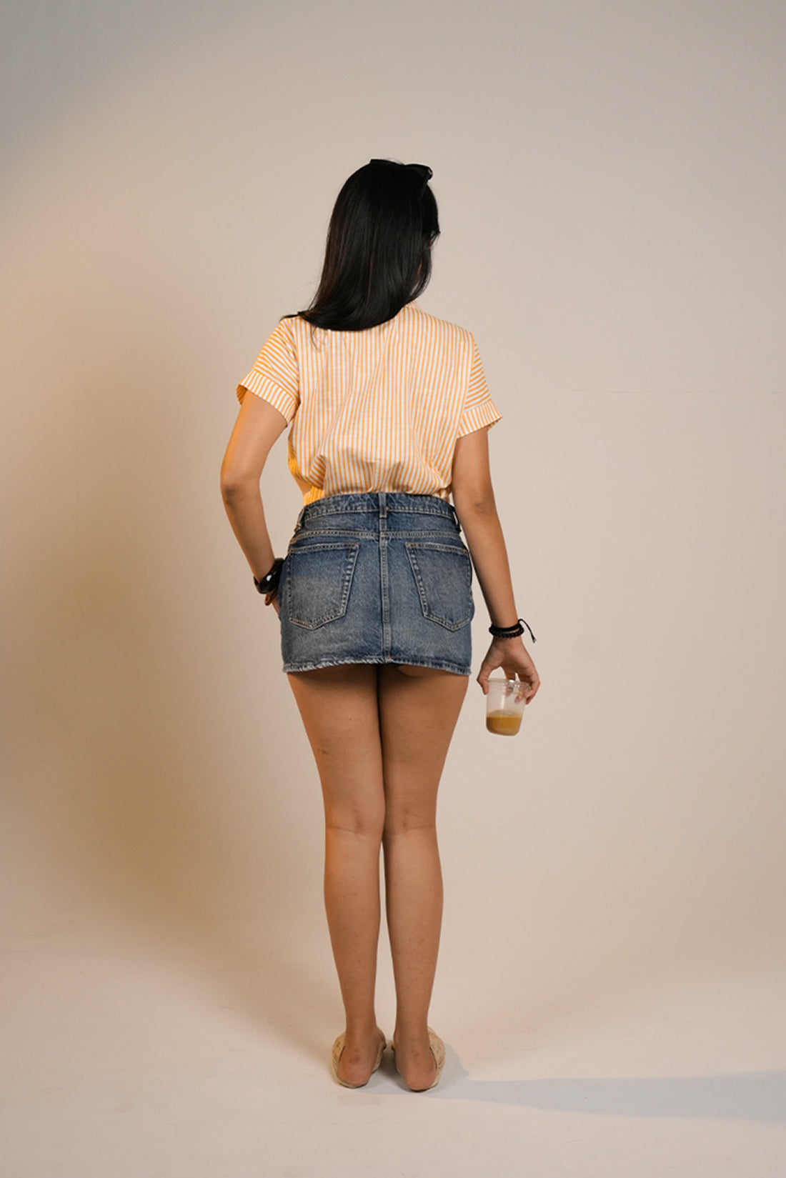 Sunset Orange Stripe Shirt