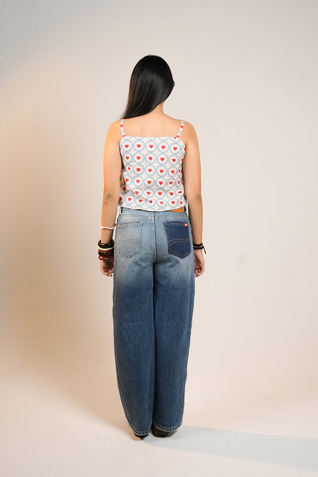 Sweetheart Print Crop Top