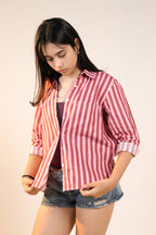 Berry Pink Stripe Shirt