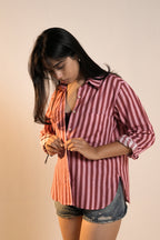Berry Pink Stripe Shirt
