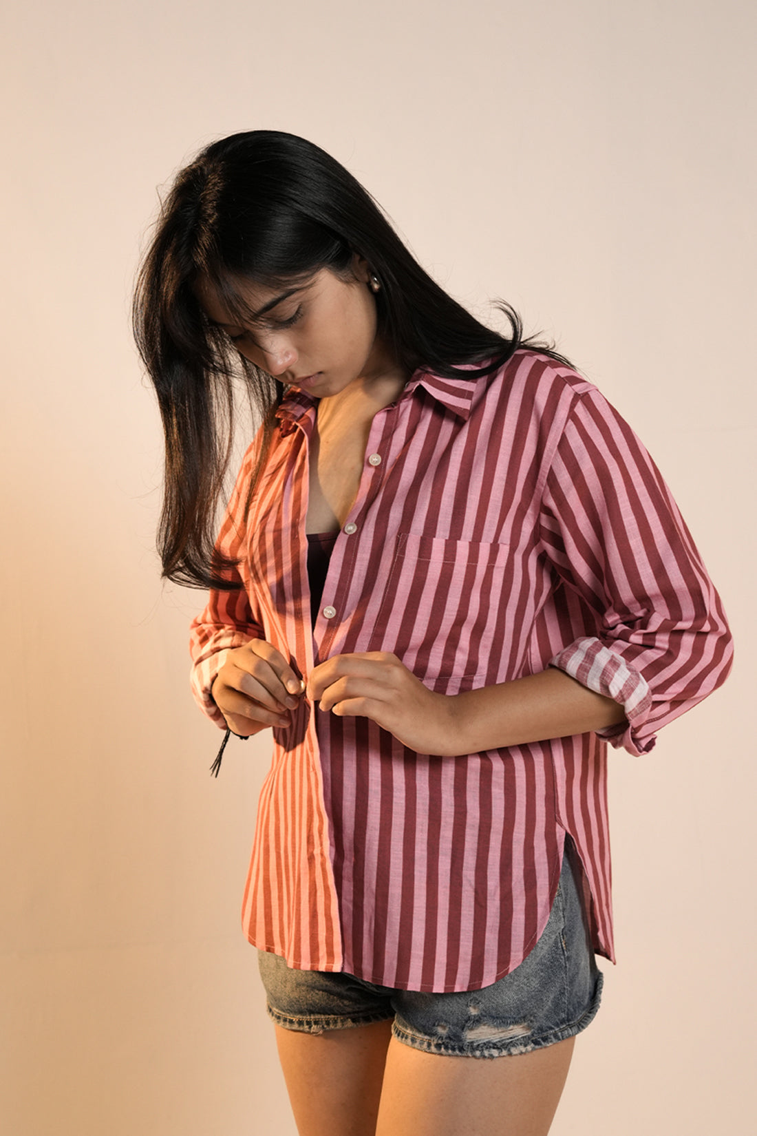 Berry Pink Stripe Shirt