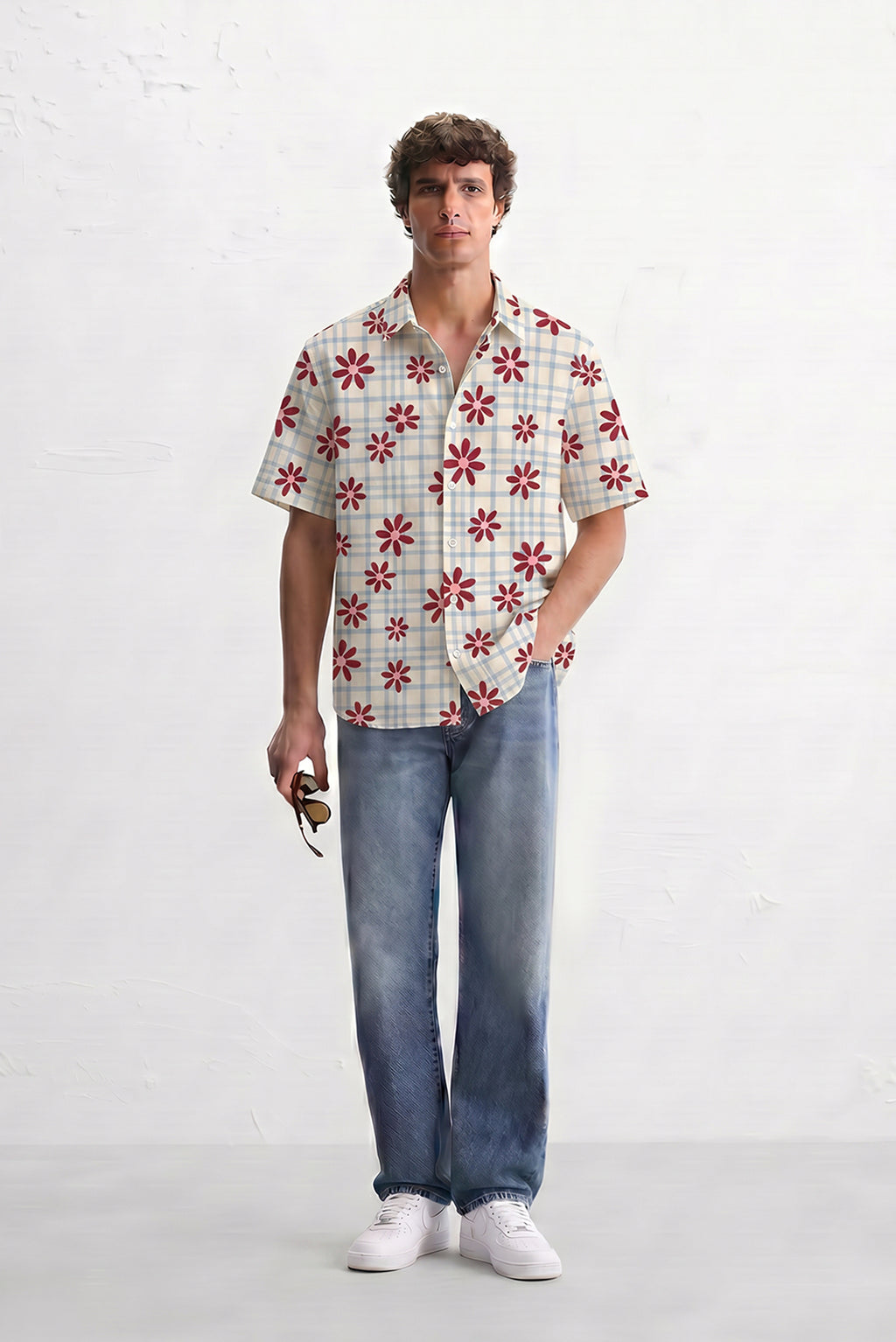 Off-White Floral Check Shirt