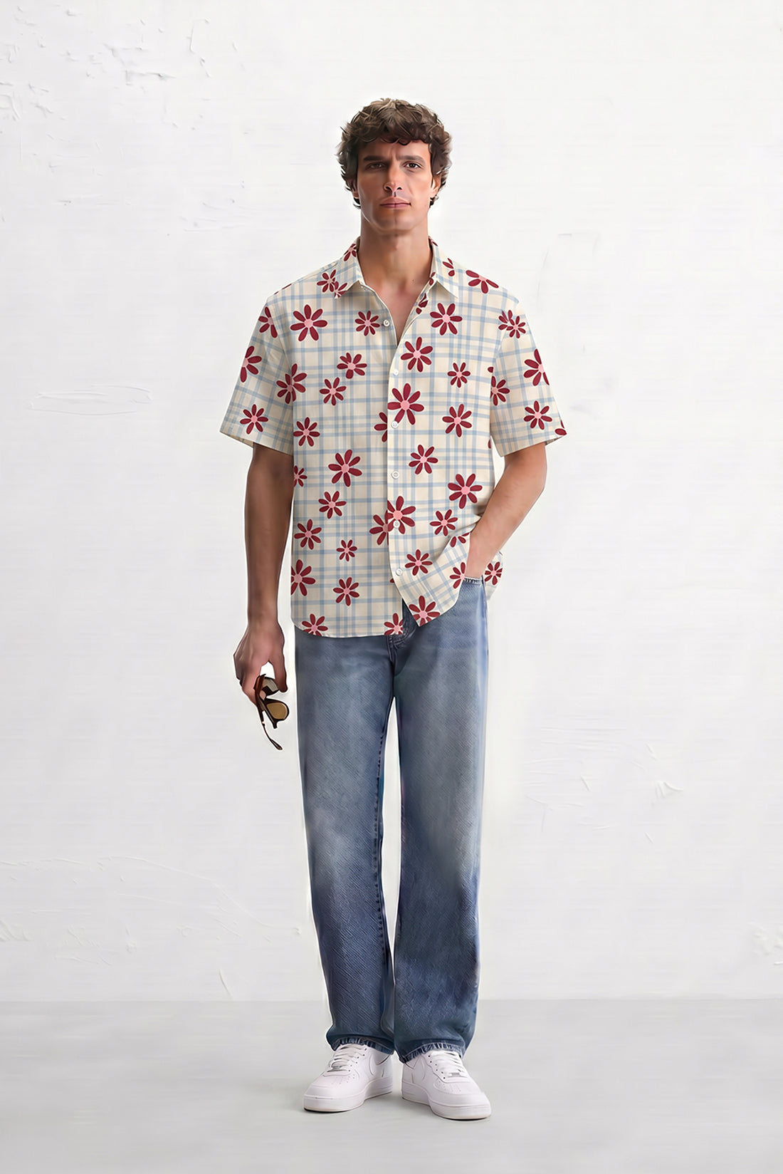 Off-White Floral Check Shirt