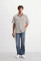 Beige Heart Motif Shirt