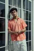 Rust Orange Vintage Floral Shirt