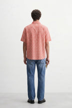 Rust Orange Vintage Floral Shirt