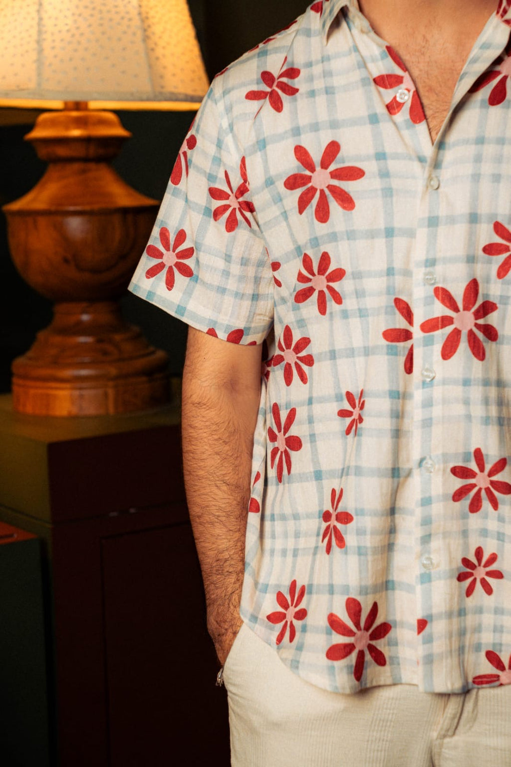 Off-White Floral Check Shirt
